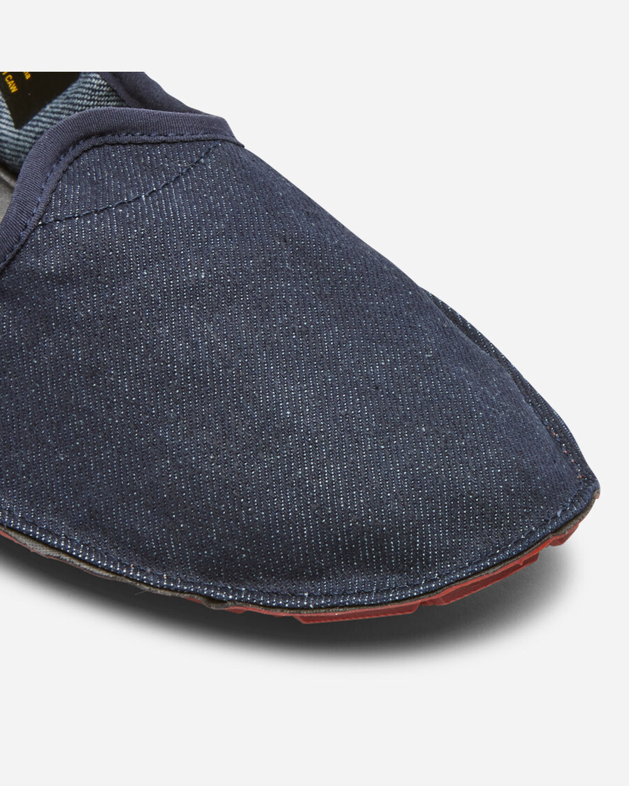 one quarter jeans donkerblauw baksteenrood