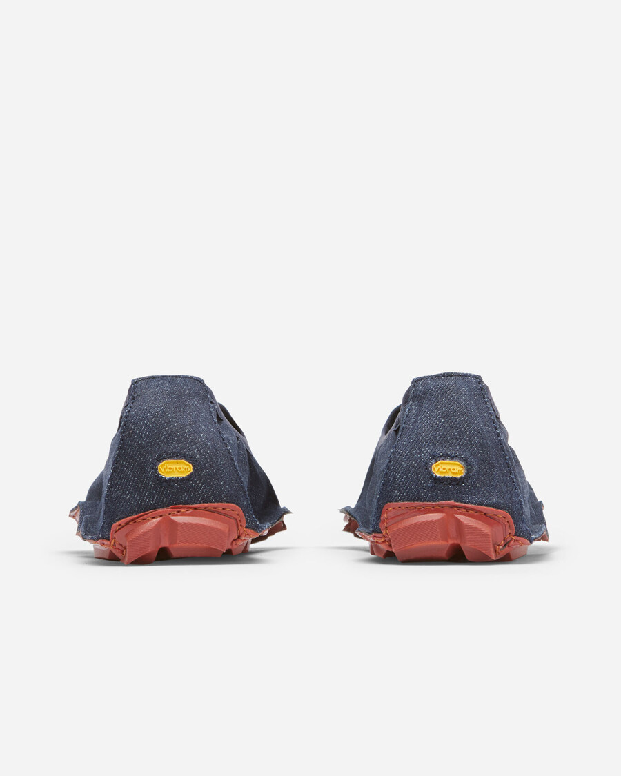 one quarter jeans donkerblauw baksteenrood