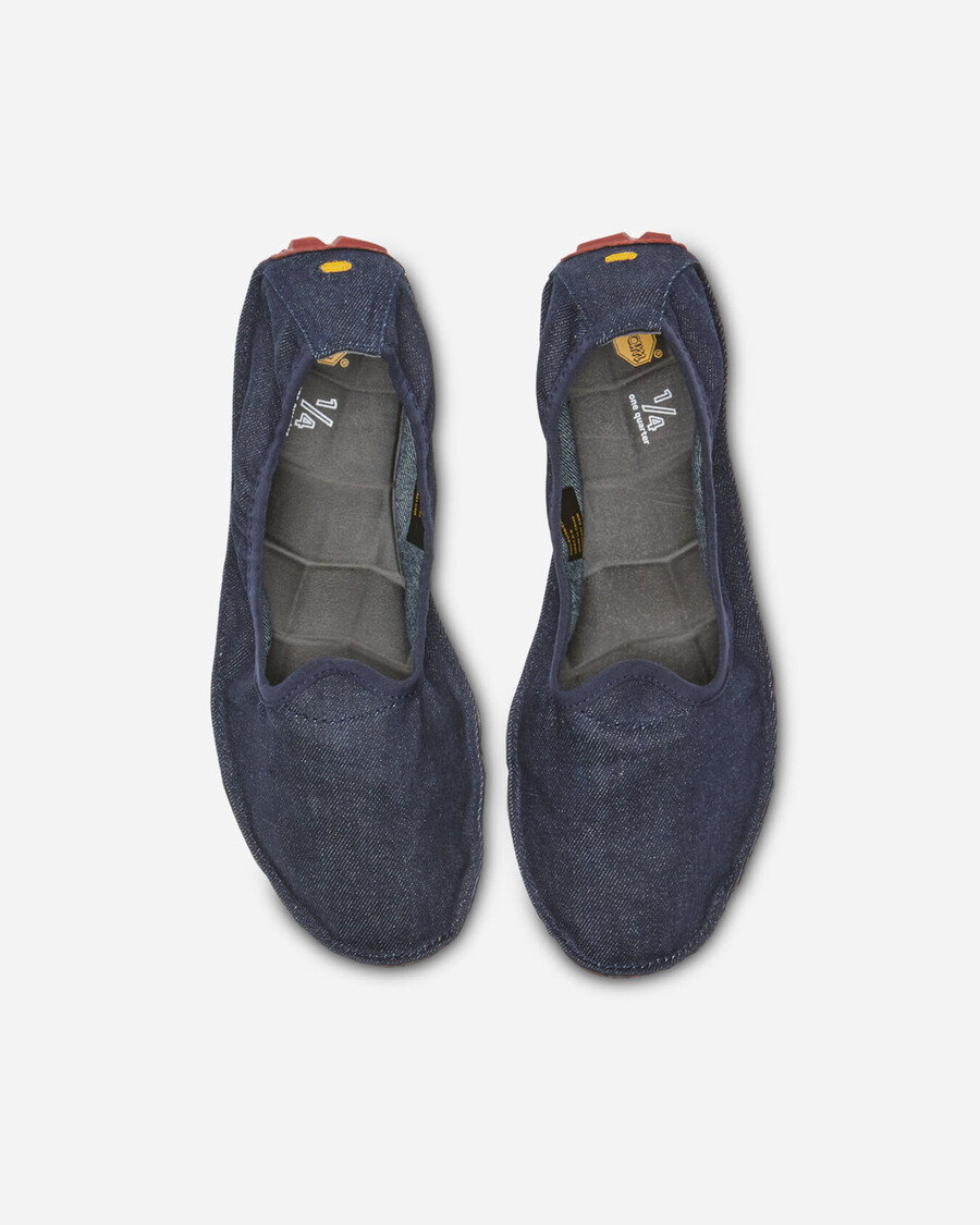 one quarter jeans donkerblauw baksteenrood