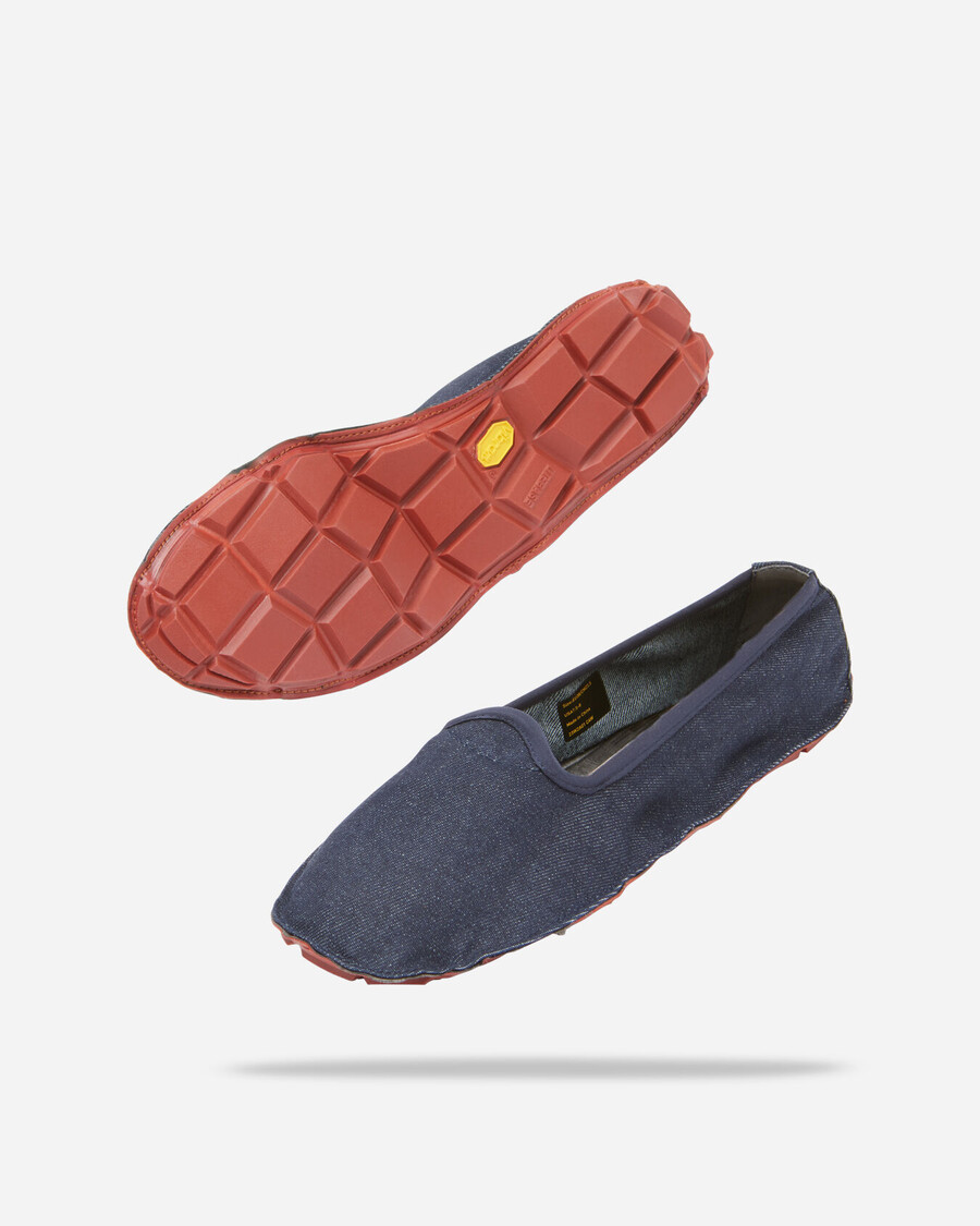 one quarter jeans donkerblauw baksteenrood