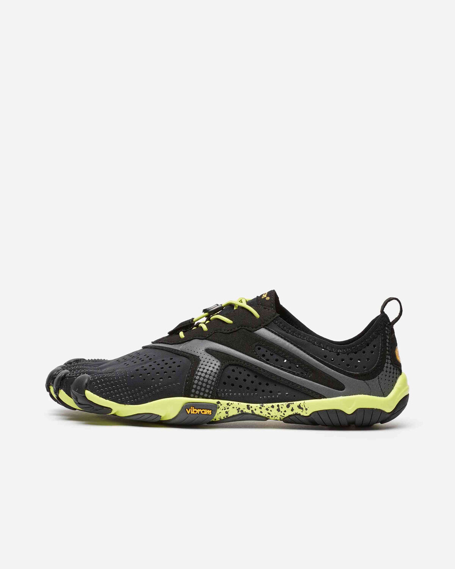 v-run herenschoenen zwartgeel